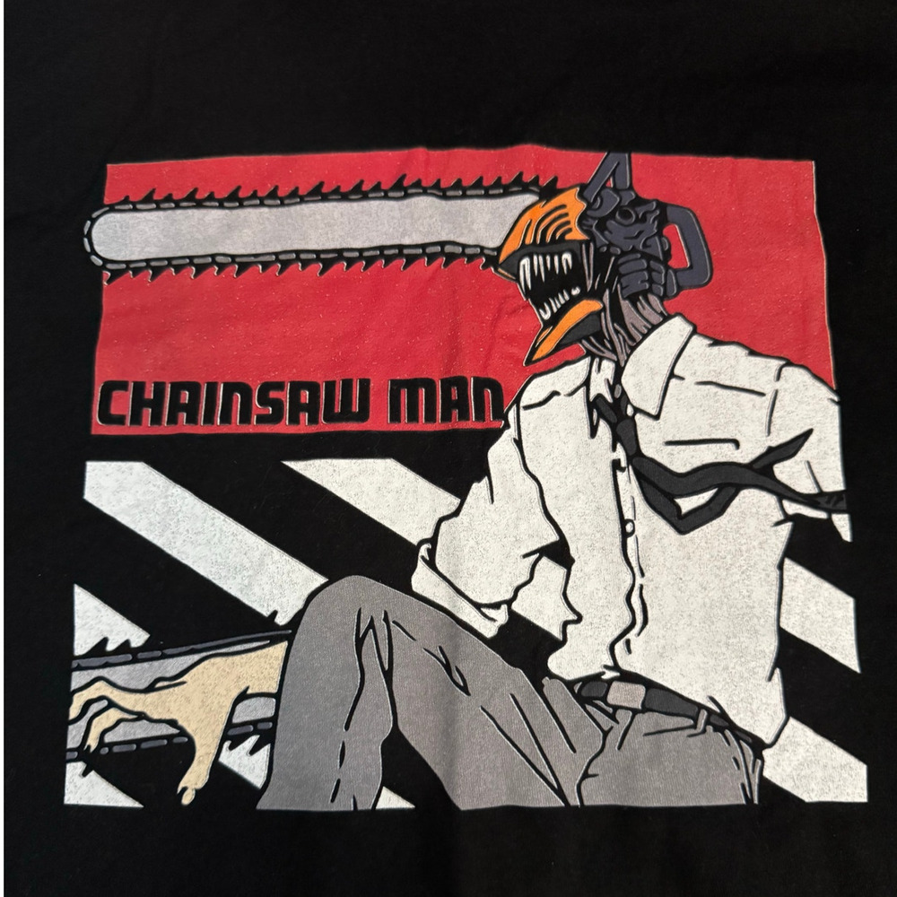 CHAINSAW MAN Graphic Tee NEW Black Short Sleeve Size M